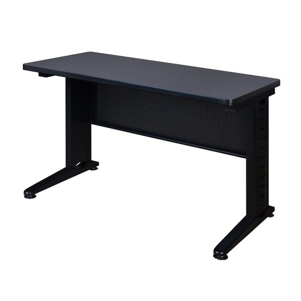 Fusion Fusion Training Tables, 42 W, 24 L, 29 H, Wood, Metal Top, Grey MFTT4224GY - main